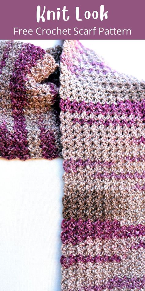 With+this+Beginner+Crochet+Scarf,+you+can+use+only+two+stitches+to+create+this+Double+Moss+stitch+copycat+knit+look.+Single+crochets+and+chains+are+all+you'll+need. Diy Crochet Scarf, Crochet Scarf Pattern Free Easy, Beanie Ideas, Crochet Scarf For Beginners, Simple Scarf Crochet Pattern, Crocheted Scarves, Stitches Design, Crochet Scarf Easy, Crochet Cowls