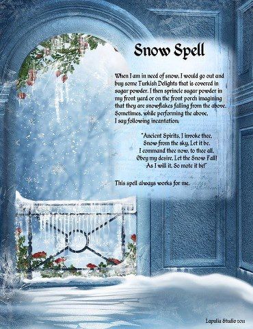 Snow Spell Spell Satchel, Snow Spell, Pagan Holidays, Halloween Journal, Aura Protection, Green Witchcraft, Spell Books, Protection Spell, Magick Spells