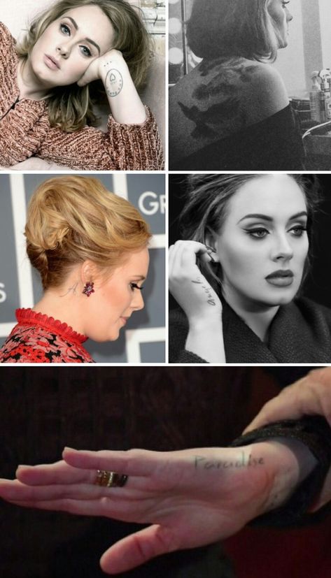 Adele Back Tattoo, Adele’s Tattoos, Daydreamer Tattoo, Adele Tattoo, Lana Tattoo, Adele Daydreamer, Adele Lyrics, Boho Tattoo, Adele Love