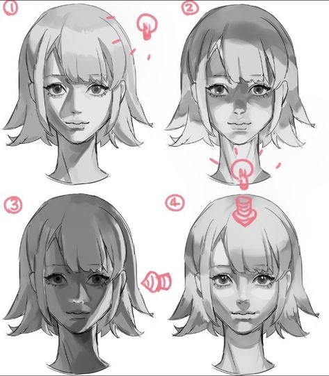 Lighting Study Drawing, Light From Up Reference, Light On Face Reference Drawing, Shadows On Body Drawing, Lighting Ideas Art Reference, Light References Drawing, Drawing Inspo Digital Art, Shadows Drawing Reference, Coloring Tutorial Clip Studio Paint