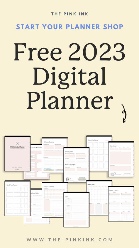 Free Quarterly Digital Planner Download Digital Planner Business, Free Digital Planner, Goodnotes Digital Planner, Marketing Planner, Planner Business, Small Business Planner, Yearly Goals, Budget Planer, Free Planner