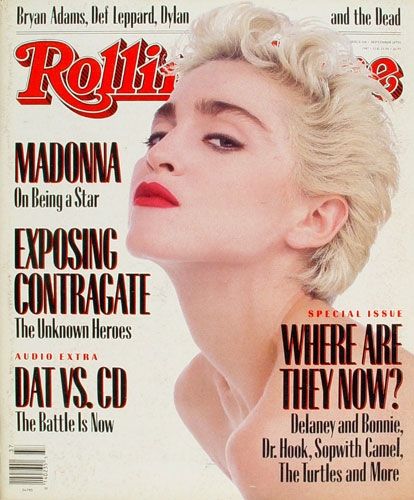 'Rolling Stone' Magazine from the 80s Nike Ads, Madonna Material Girl, Rolling Stone Magazine Cover, Pepsi Ad, Madonna 80s, Madonna Photos, Rolling Stones Magazine, Music Magazines, September 10