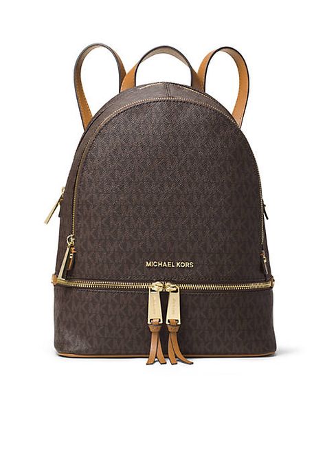 Michael Kors Rhea Backpack, Backpack Craft, Small Backpack Purse, Slim Backpack, Michael Kors Backpack, Aesthetic Bags, Backpack Reviews, Michael Kors Logo, Lightweight Backpack