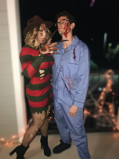 Scary Couples Costumes, Cute Couples Costumes, Freddy Krueger, Couple Halloween, Couple Halloween Costumes, Couples Costumes, Halloween Costumes, Couple Photos, Halloween