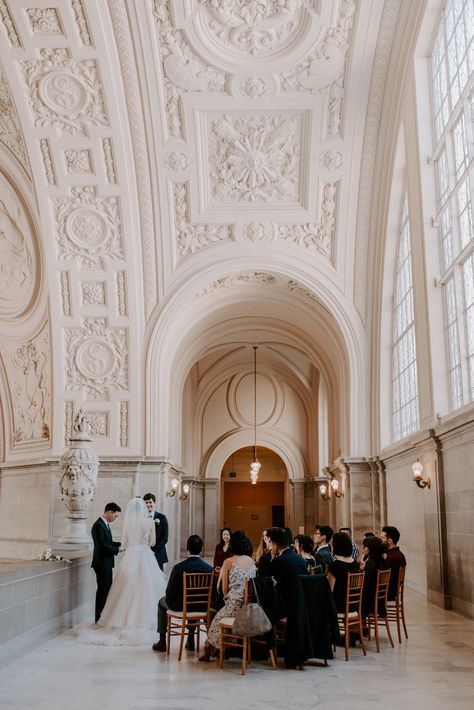 San Francisco City Hall Wedding Mayors Balcony, City Wedding Ceremony, City Hall Wedding New York, City Hall San Francisco, San Fran City Hall Wedding, City Hall Sf Wedding, City Hall Wedding San Francisco, City Hall Wedding Aesthetic, Pasadena City Hall Wedding