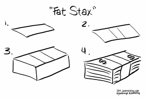 How to draw a Good Enough Fat Stack of Cash! ;^D http://jeannelking.com/how-to-draw-a-good-enough-dollar-bill/ Doodles Step By Step, Sketch Notes Doodles, Stack Of Cash, Planner Doodles, Graphic Recording, Sketch Note, Doodle Paint, Note Doodles, Allen White