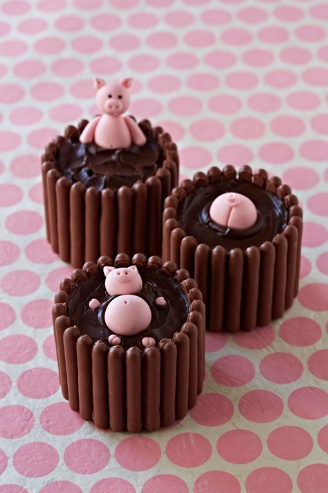 Mud bath, mini cakes: The Cake Parlour, facebook Piggy Cake, Pig Cupcakes, Mini Torte, Mud Bath, Armagh, Pig Cake, Kid Desserts, Mud Cake, Sweet Meat