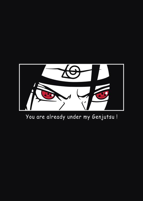 Itachi Tshirt Design, Itachi Tshirt, Itachi Design, Cartoon Tshirt Design, Graphic Design Activities, Typography Shirt Design, Naruto Eyes, Naruto T Shirt, Itachi Uchiha Art