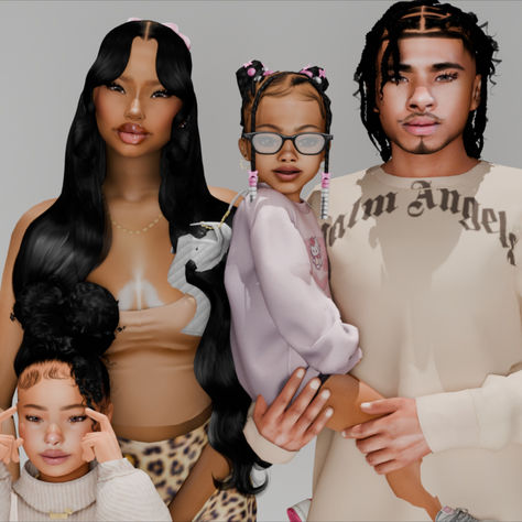 Discover Rana, Rasheed, and their adorable daughters Rihana and Ramiyah! This Algerian-Black young couple’s story is full of love, culture, and family goals. Download this custom family and their CC folder now on Patreon! 💕
#Sims4Family #BlackSimmer #MixedSims #TheSims4 Sims 4 Black Cc Tattoos, Sims 4 Family Aesthetic, Sims 4 Blasian Skin Cc, Sims 4 Cc Bubble Couch, Sims 4 Bestie Pose Pack, Sims 4 Dog Skin Cc, Drag Sims 4 Cc, Devious Desires Sims 4 Mod, Sims 4 Without Cc