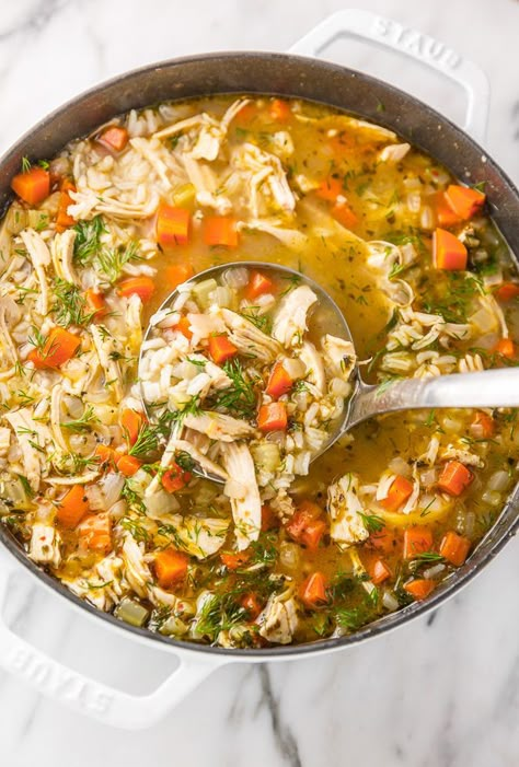 Medicine Ball Chicken Soup, Chicken Vegetable Rice Soup, Chicken Vegetable Rice, Vegetable Rice Soup, Lemony Chicken, Baker By Nature, Rice Soup Recipes, Chicken Rice Soup, Weight Watchers Chicken