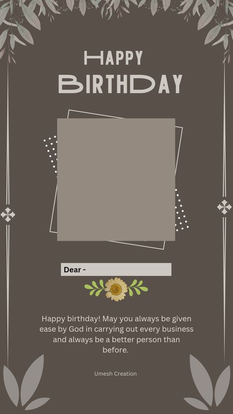 Birthday Frame Aesthetic, Bday Template, Banner Border, Images Happy Birthday, Happy Birthday Icons, Birthday Story, Birthday Quotes For Me, Pet Essentials, Happy Birthday Love Quotes