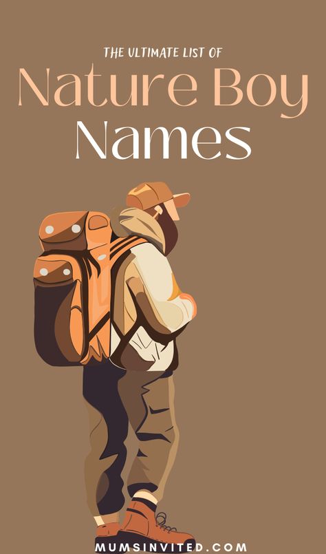 Get inspired by these meaningful strong nature names for boys. They are the best nature-related boy names for babies or your male characters. Discover tons of aesthetic, earthy, boho, crunchy, flower, celestial boy names that will be perfect as cute middle names. Rare and beautiful, short & long nature-inspired names are on trend for a reason, whether you're looking for writing inspiration, a rp name, username, character name or nature baby boy name in 2024, this is the list you need! V Names Boy, Flower Names For Boys, Nature Inspired Boy Names, Cool Guy Names, Rare Male Names, Nature Boy Aesthetic, Strong Male Names, Unique Male Names, Nature Boy Names