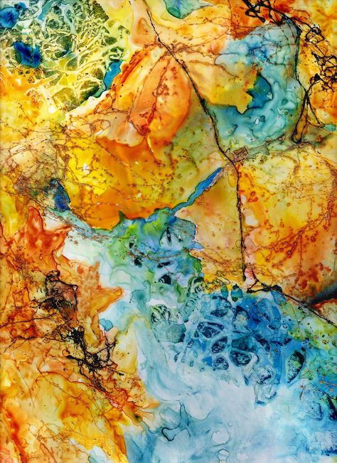 Painting on Yupo paper | Spirit of Water Color | Page 3 Yupo Paper Watercolors, Yupo Paper Art, Art Demo, Leaves Watercolor, Watercolor Tutorials, Yupo Paper, Alcohol Ink Painting, Alcohol Ink Art, Watercolor Leaves