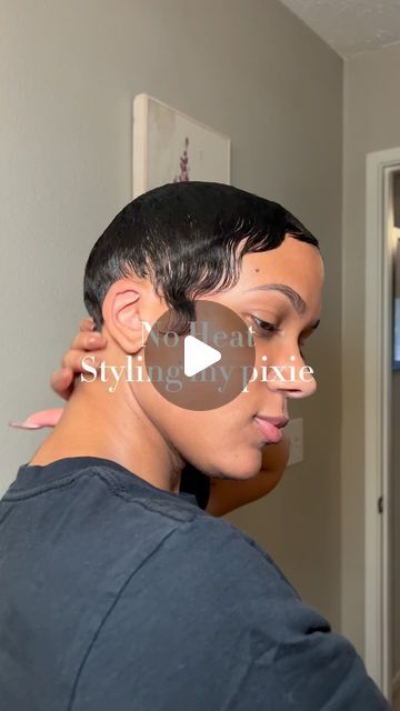 TIME2BEAT on Instagram: "How I style my pixie with NO HEAT using the @designessentials Silk Essentials Thermal Strengthening Serum!!! 
Tip: A relaxer makes this much easier and a bomb ass haircut 🤩
#paidpartnership" Relaxer Styles, Hair Relaxer, Pixie Styles, 4c Hairstyles, No Heat, Hair Fashion, Pixie Haircut, Pixie Cut, Style Me