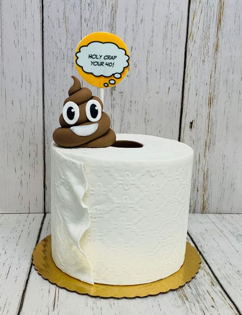 Toilet paper cake Cute Funny Cake Ideas, Toilet Paper Birthday Cake, Toilet Cakes Funny, Poop Cake Ideas, Poop Cake Birthdays, Best Friend Cake Ideas, Skibidi Toilet Cake, Funny Birthday Cakes For Adults, Toilet Paper Roll Cake