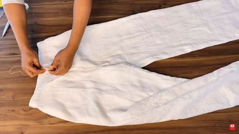 Welcome to today’s thrift flip tutorial on how to alter pants that are too big. Here's how to resize pants that are too large. Resize Pants, Easy Thrift Flip, Flip Tutorial, Altering Pants, Thrift Store Outfits, Sewing Pants, Oversized Pants, Dress Alterations, Thrift Flip