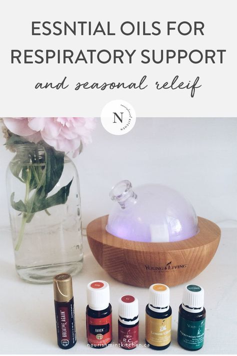 Oils For Respiratory Support, Oil For Cough, Essential Oils For Asthma, Essential Oils For Pain, Essential Oil Remedy, Young Living Essential Oils Recipes, Oil Remedies, Oil Diffuser Recipes, Yl Essential Oils