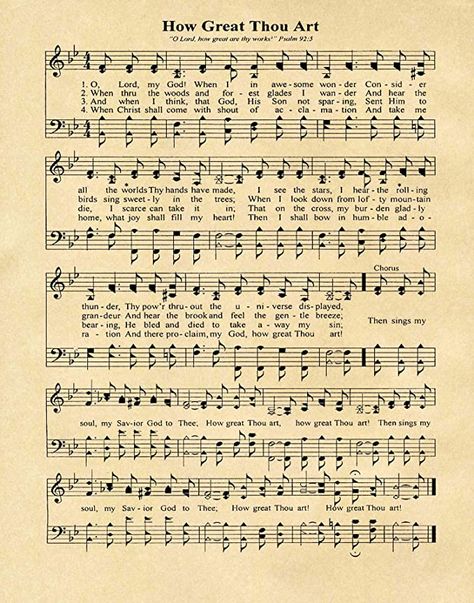 How Great Thou Art How Great Thou Art Sheet Music, How Great Thou Art Lyrics, How Great Thou Art, Citronella Plant, Hymns Lyrics, Old Sheet Music, Music Tattoo, Sheet Music Pdf, Vintage Sheet Music