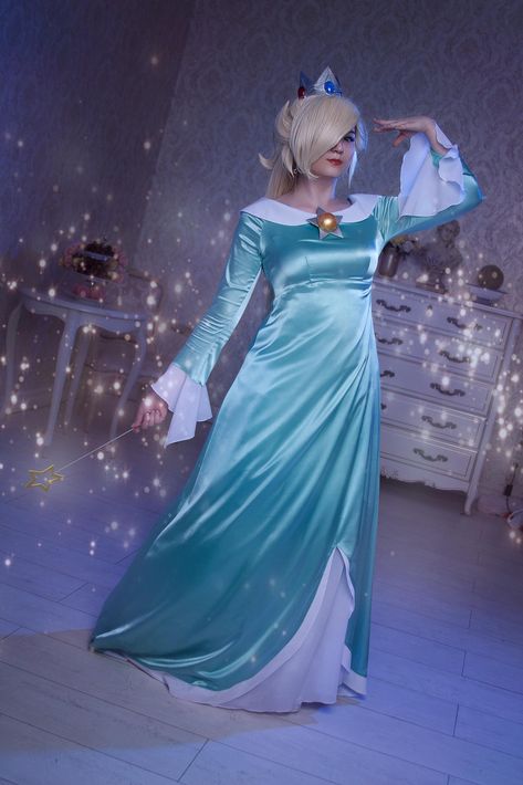 Rosalina Rosalina Costume, Rosalina Cosplay, Rosalina Dress, Princess Rosalina, Holloween Costume, Nintendo Art, Super Mario Brothers, Anime Warrior, Cosplay Outfits