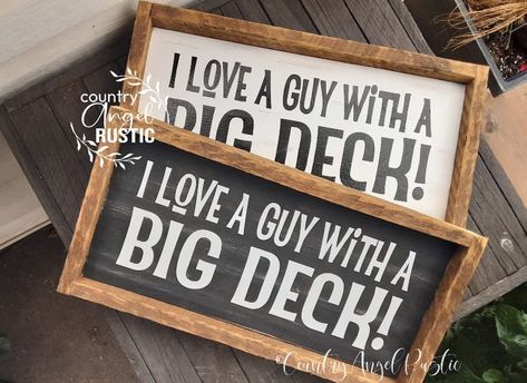 Funny Cottage Signs, Deck Signs Outdoor Funny, Funny Deck Signs, Funny Patio Signs, Deck Signs, Patio Games, Front Porch Deck, Deck Wood, Deck Sign