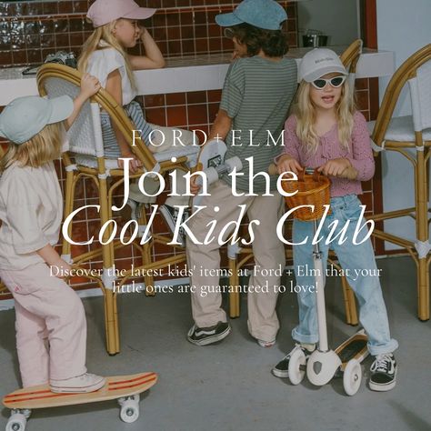 Get ready to shine bright and play hard with the coolest new gear in town! 🛼🛝The newest kids' arrivals have just landed at Ford + Elm, and they are bursting with fun and style. Join the "Cool Kids Club" and explore these playful pieces that are perfect for your little trendsetters. — From new Banwood Bikes + Skateboards to unique games, these latest additions are designed to make the summer day's memorable! Cool Kids Club, Kids Items, Kids Club, Play Hard, New Kids, The Cool, Shine Bright, Summer Days, Trend Setter