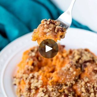 Pecan Crumble Topping, Sweet Potato Crunch, Ruths Chris Sweet Potato Casserole, Best Sweet Potato Casserole, Pecan Crumble, Gooey Bars, Holiday Side Dish, Sweet Potato Recipes Casserole, Holiday Sides