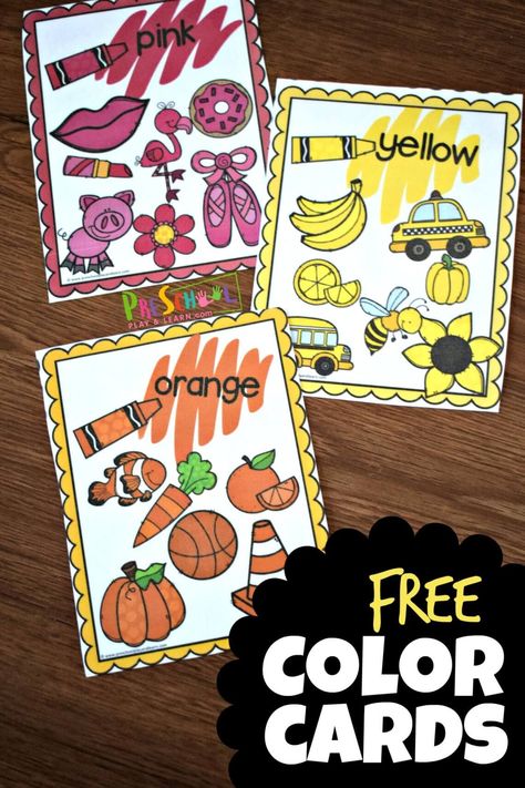 Color Recognition Activities, Nursery Color, Preschool Color Activities, Kindergarten Colors, Preschool Play, Color Flashcards, Free Preschool Printables, Preschool Colors, Teaching Colors