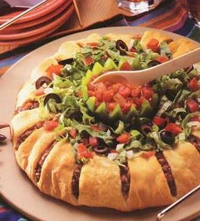 Stone and Metal bakeware are 20% off in February. Host a show and get 60% off.  www.pamperedchef.biz/gadgetdiva Pampered Chef Taco Ring, Taco Ring Recipe, Taco Ring, Pampered Chef Recipes, Large Pizza, Baking Stone, Crescent Rolls, Chef Recipes, Quesadillas