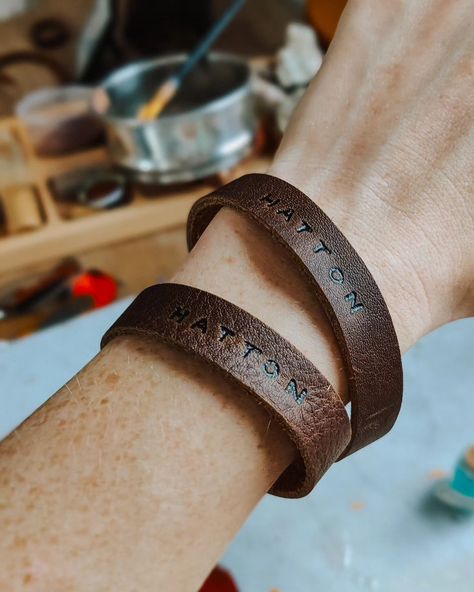 Custom leather wristbands for a senior couple I met in my atelier who found love after loss. Love After Loss, Leather Wristbands, Wristbands, Custom Leather, Leather, On Instagram, Quick Saves