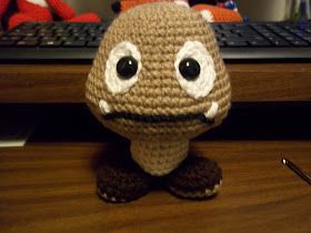 Crochet Goomba, Happy Tuesday Everyone, Joy Of Living, Black Felt, Happy Tuesday, Slip Stitch, Super Mario Bros, Yarn Colors, Mario Bros