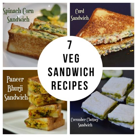 Veg Sandwich Recipes Indian, Indian Sandwich Recipes, Veg Sandwich Recipes, Easy Healthy Sandwiches, Veg Sandwiches, Wraps Recipes Vegetarian, Sandwiches For Dinner, Sandwich Recipes For Kids, Sandwich Recipes Indian