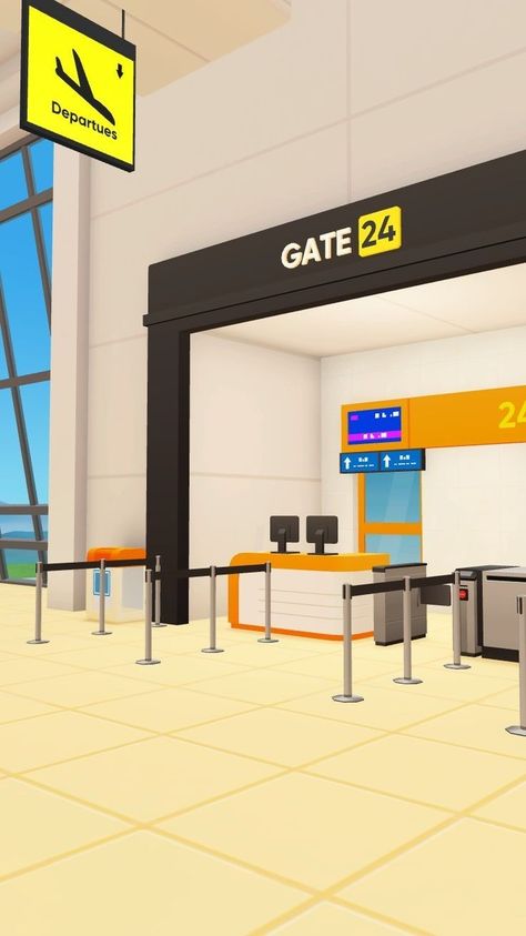 Zepeto Airport Background, Anime Airport, Sims 4 Airport, Airport Background, Airport Gate, Webtoon Background, Airport Theme, Bts Laptop Wallpaper, Blocksburg Room Ideas￼