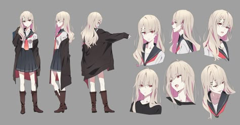 Highschool Character Design, Character Design Hands, Character Design Anime, Reaction Image, Female Oc, Simple Anime, Concept Art Character, Art Station, Anime Wall Art