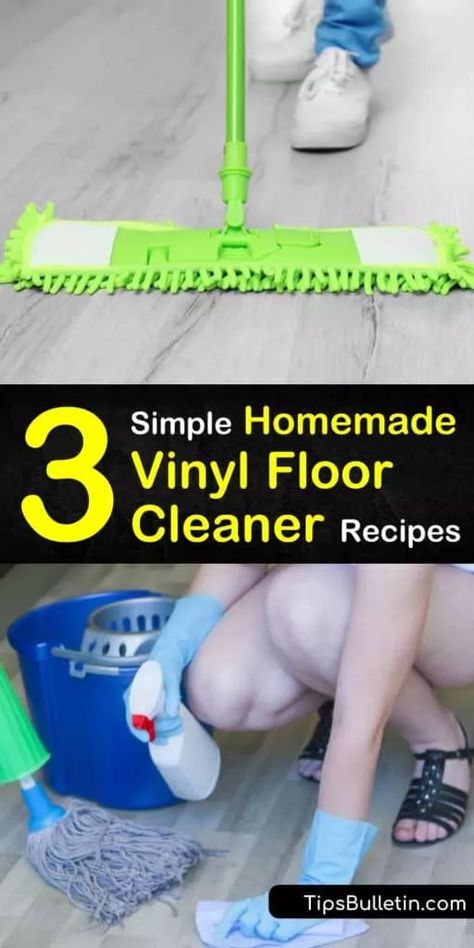 3 Simple Homemade Vinyl Floor Cleaner Recipes Vinyl Floor Cleaner, Floor Cleaning Recipe, Vinyl Floor Cleaning, Diy Vinyl Flooring, Floor Cleaner Recipes, Homemade Floor Cleaners, Diy Floor Cleaner, Cleaning Vinyl Floors, Cleaning Floors