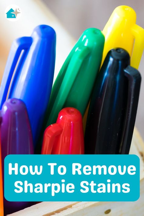 How To Remove Sharpie Stain From Washable Fabrics Remove Sharpie, How To Remove Sharpie, Marker Stain, Stain On Clothes, Laundry Solutions, Sharpie Markers, Sharpie Marker, Polish Remover, Nail Polish Remover