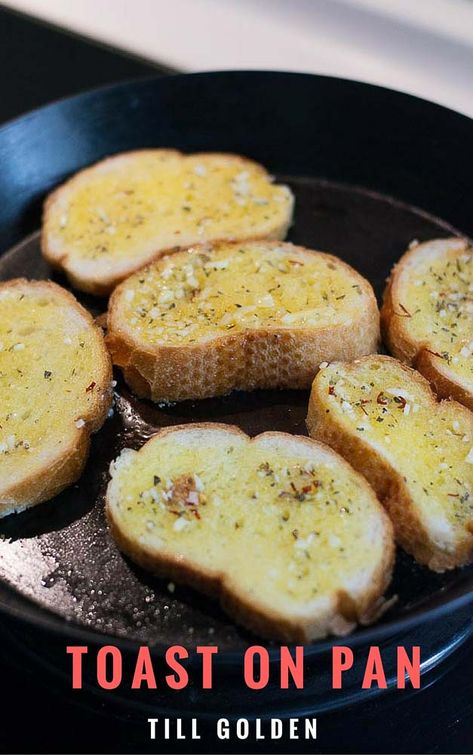 How To Make Garlic Toast With Bread, Pan Fried Garlic Bread, Stove Top Garlic Bread, How To Make Garlic Bread With Toast, Pan Garlic Bread, Fried Garlic Bread, Pan Fried Bread, How To Cook Garlic, Garlic Butter For Bread