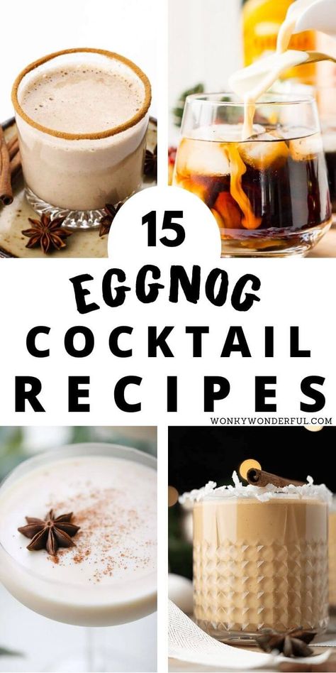 Spiked Egg Nog Recipe Homemade, Alcohol Eggnog Drinks, Amaretto Eggnog Recipe, Egg Nog Cocktails Bourbon, Eggnog Kahlua Cocktail Recipes, Egg Nog With Alcohol, Homemade Spiked Eggnog, Egg Nog Alcoholic Recipe, Egg Nog Shots Alcohol