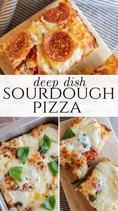 Sourdough Foccacia Recipe, Deep Dish Pizza Dough, Foccacia Recipe, Sourdough Pizza Dough, Sourdough Focaccia, Sourdough Pizza Crust, Focaccia Pizza, Sourdough Starter Discard Recipe, Starter Recipe