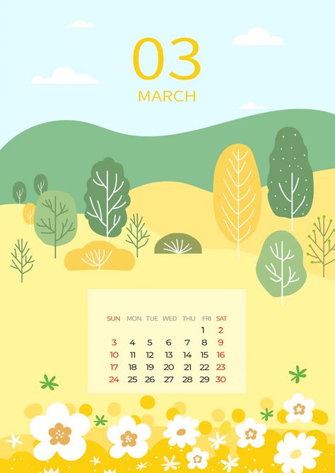 spring march 2024 calendar multi color cartoon style park#pikbest#Templates March 2024 Calendar Aesthetic, March 2024 Calendar, Calendar Aesthetic, March Calendar, Watercolor Calendar, Calendar Background, Calendar March, Hello March, Color Cartoon