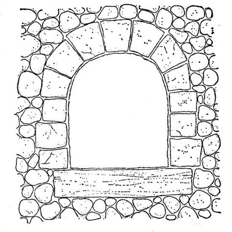 Castle Windows, Rock Arch, Window Arch, Castle Window, Window Drawing, Magnolia Stamps, Pattern Coloring Pages, Digi Stamp, 자수 디자인