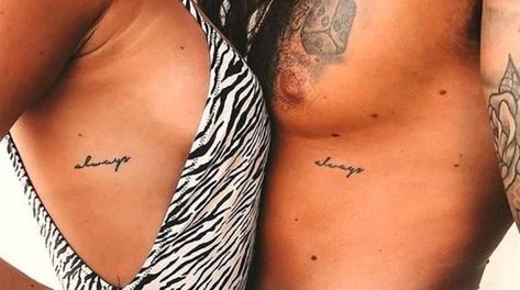 Africa Tattoos, Kpop Tattoos, Matching Tats, Cute Couple Tattoos, Minimalist Tattoo Ideas, Phrase Tattoos, Tattoo Couple, Couple Tattoo, Couple Tattoos