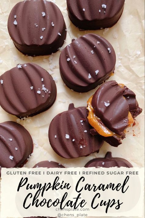 Dairy Free Halloween Dessert, Dairy Free Halloween, Gluten Free Halloween Food, Hu Chocolate, Gluten Free Halloween, Usa Food, Sugar Free Vegan, Halloween Chocolate, Pumpkin Caramel