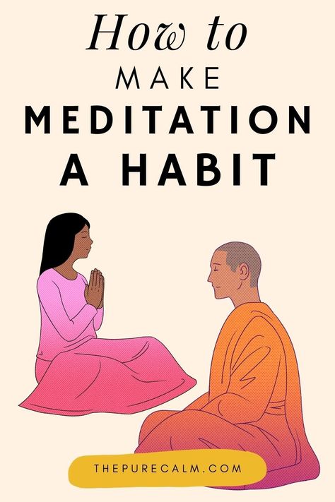 If you’re like most of us, you would probably understand how challenging sometimes it can be to make meditation a habit. Especially when you get started. However, it doesn’t always have to be that way. By changing how you think about meditation and your approach on how to make meditation a habit, you can overcome this very common hurdle and finally make meditation a part of your daily routine | Meditation for beginners Cleaning Energy, Daily Mindfulness, Meditation Books, Habit Formation, How To Meditate, Losing 40 Pounds, Meditation For Beginners, Meditation Benefits, Writing About Yourself