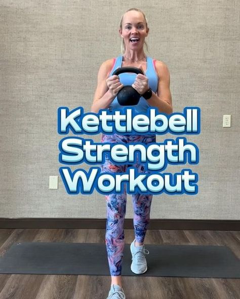 Janet Roberson Smith on Instagram: "🌀 Why use a KETTLEBELL?!? 🌀

Kettlebell training is versatile, efficient & powerful.💪🏼Kettlebell exercises improve aerobic capacity, core strength and balance! ⚖️ 

Complete ✅ each kettlebell exercise for one minute! Make sure to even out your R & L side. 

Choose a kettlebell heavy enough so that you’re nearing muscular failure by the end of each set. 😅 

SAVE FOR LATER 💙🩵

All of the exercises in this kettlebell workout are compound exercises, which engage multiple muscle groups at the same time and are a great way to get a high-intensity 💥 workout done in a low impact way!

#kettlebellworkout #kettlebelltraining #trainingday #kettlebellflow #kettlebellexercises #fullbodyworkout #upperbodyworkout #coreworkout #fitfam #homeworkouts_4u #homeworko Benefits Of Kettlebell Workouts, Kettlebell Thrusters, Kettlebell Clean And Press, Kettlebell Moves, Strongfirst Kettlebell Workout, Kettle Bells, Mini Workouts, Kettlebell Exercises, Compound Exercises