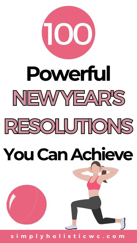 100 New Year's Resolutions for Health and Wealth New Year's Resolutions, New Years Resolution List, Resolution List, Mindfulness Techniques, Positive Notes, Achieve Your Goals, New Years Resolution, Saving Tips, Success Stories