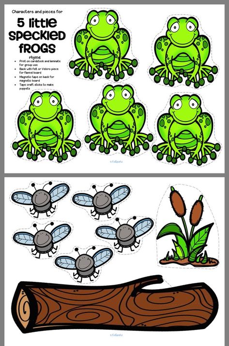 Cinco sapos | Frogs preschool, Preschool songs, Preschool lessons Frogs Preschool, Frog Template, Eat That Frog, Frog Life Cycle, Flannel Board Stories, Classroom Songs, Circle Time Activities, Preschool Circle Time, Frog Life