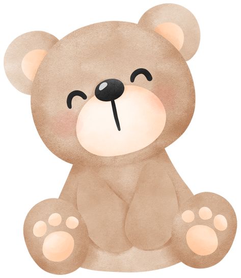 Teddy Bear Clipart Free, Cute Bear Clipart, Bear Png Icon, Cute Bear Png, Cute Bear Illustration, Small Baby Shower Ideas, Teddy Bear Vector, Teddy Bear Watercolor, Teddy Bear Illustration