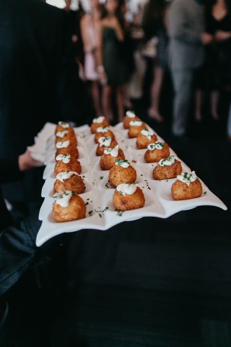 Passed Canapes, Chicken Hors Doeuvres Appetizers, Butlered Hors D'oeuvres, Fancy Chicken Appetizers, Appetizer For Wedding, Heavy Hors D’oeuvres Wedding, Passed Hors Doeuvres Ideas Wedding, Tray Passed Hors D'oeuvres, Wedding Passed Hors D’oeuvres