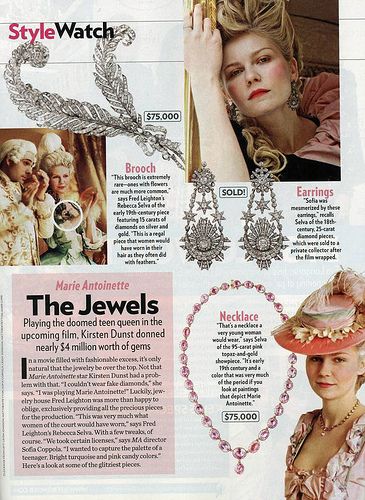 Marie Antoinette | by SassyStrawberry HimeRori Marie Antoinette Aesthetic, Marie Antoinette Movie, Marie Antoinette 2006, Fred Leighton, Grandmother Jewelry, Jewelry Design Inspiration, Sofia Coppola, Kirsten Dunst, Real Jewelry