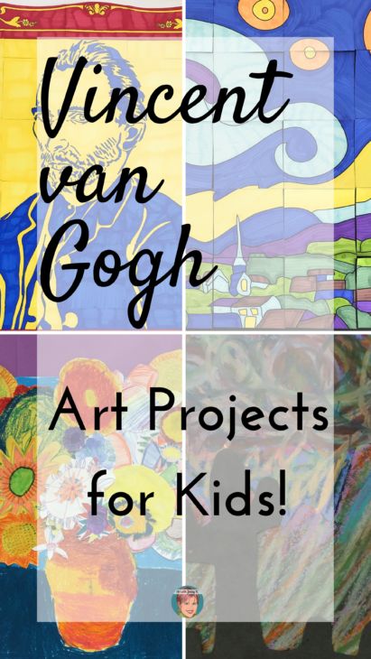 Van Gogh Art Lesson, Van Gogh For Kids, Famous Artists For Kids, Art With Jenny K, Sunflowers Art, Art Docent, Art Van Gogh, Montessori Art, Claude Monet Art